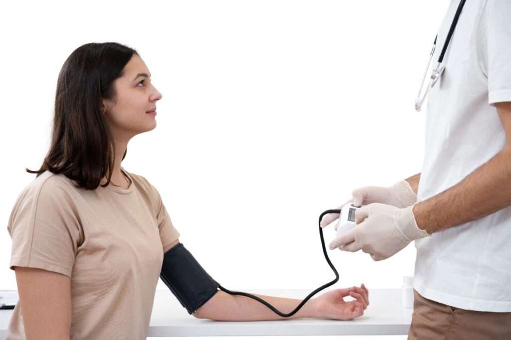Healthcare professional conducting a full body check up in Mangalore using advanced diagnostic services.